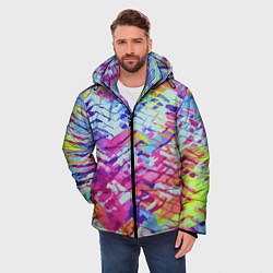 Куртка зимняя мужская Color vanguard pattern, цвет: 3D-красный — фото 2