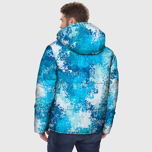 Мужская зимняя куртка Спортивный камуфляж Пикси - Лагуна / 3D-Светло-серый – фото 4