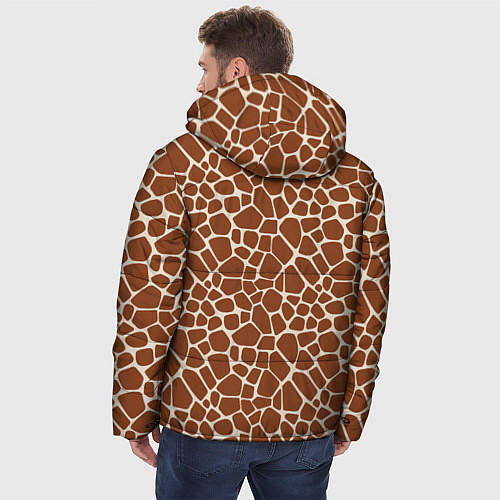 Мужская зимняя куртка Шкура Жирафа - Giraffe / 3D-Светло-серый – фото 4