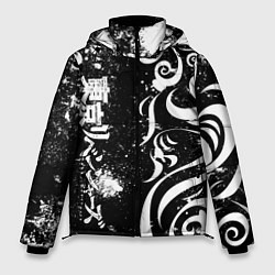 Куртка зимняя мужская ТОКИЙСКИЕ МСТИТЕЛИ - БРЫЗГИ КРАСКИ, цвет: 3D-светло-серый