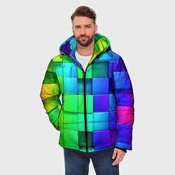 Куртка зимняя мужская Color geometrics pattern Vanguard, цвет: 3D-красный — фото 2