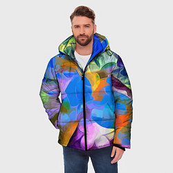 Куртка зимняя мужская Цветочный узор Summer, цвет: 3D-светло-серый — фото 2