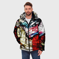 Куртка зимняя мужская Fashion pattern Abstraction Impression, цвет: 3D-красный — фото 2