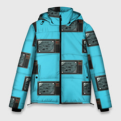 Куртка зимняя мужская ВИНТАЖНЫЕ ТЕЛЕВИЗОРЫ, цвет: 3D-черный