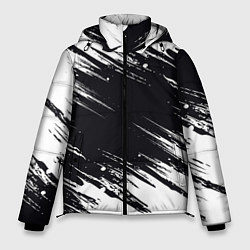 Куртка зимняя мужская БЕЛАЯ КРАСКА БРЫЗГИ, цвет: 3D-черный