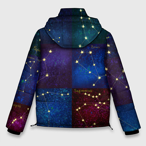 Мужская зимняя куртка Созвездия Северного полушария летом / 3D-Черный – фото 2