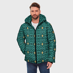 Куртка зимняя мужская Абстрактный классический узор, цвет: 3D-красный — фото 2