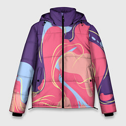 Куртка зимняя мужская Сирневые волны, цвет: 3D-светло-серый