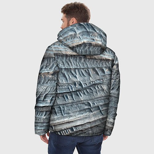 Мужская зимняя куртка Текстура скалы Mountain Stone / 3D-Светло-серый – фото 4