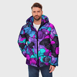 Куртка зимняя мужская Магические кристаллы, цвет: 3D-светло-серый — фото 2