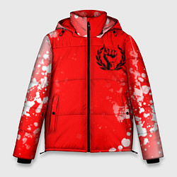Куртка зимняя мужская СССР - КУЛАК Брызги, цвет: 3D-красный