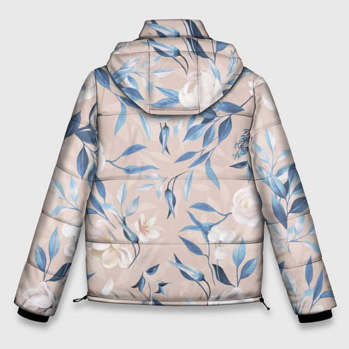 Мужская зимняя куртка Цветы Нежные / 3D-Черный – фото 2