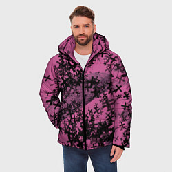 Куртка зимняя мужская Кресты и хаос На розовом Коллекция Get inspired! F, цвет: 3D-светло-серый — фото 2