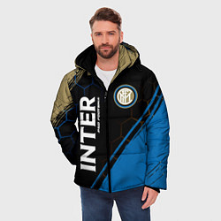 Куртка зимняя мужская INTER Pro Football Краска, цвет: 3D-черный — фото 2