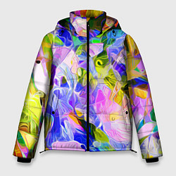 Куртка зимняя мужская Красочный цветочный узор Весна - Лето 2023 Colorfu, цвет: 3D-красный