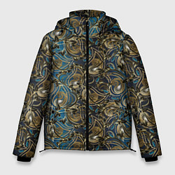 Куртка зимняя мужская Классические узоры текстуры, цвет: 3D-красный