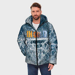 Куртка зимняя мужская IN COLD horizontal logo with ice, цвет: 3D-светло-серый — фото 2