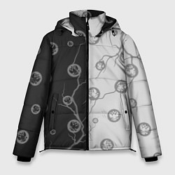 Куртка зимняя мужская RUSSIA - ГЕРБ - Молнии, цвет: 3D-черный