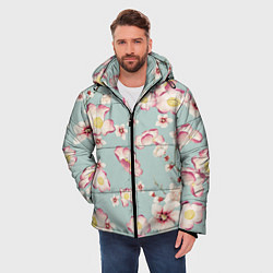 Куртка зимняя мужская Цветы Дицы, цвет: 3D-светло-серый — фото 2