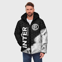 Куртка зимняя мужская INTER Football Пламя, цвет: 3D-черный — фото 2