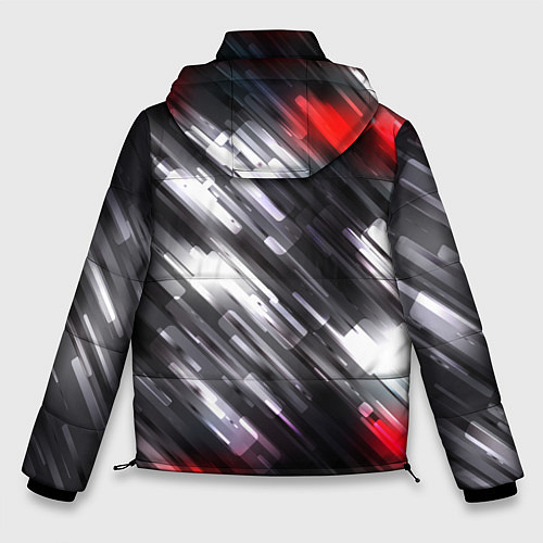 Мужская зимняя куртка NEON abstract pattern неоновая абстракция / 3D-Черный – фото 2