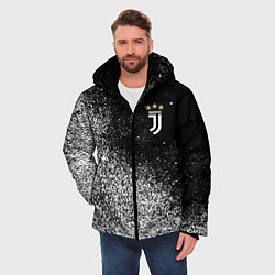 Куртка зимняя мужская Ювентус краска, цвет: 3D-черный — фото 2