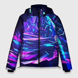 Мужская зимняя куртка Абстрактная неоновая композиция Abstract neon comp
