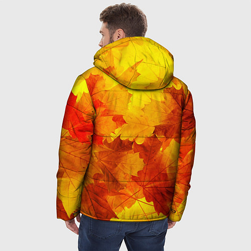 Мужская зимняя куртка Желтые-листья / 3D-Светло-серый – фото 4