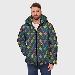 Куртка зимняя мужская Море звезд, цвет: 3D-светло-серый — фото 2