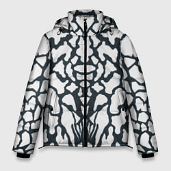 Куртка зимняя мужская Animal Black and White Pattern, цвет: 3D-черный