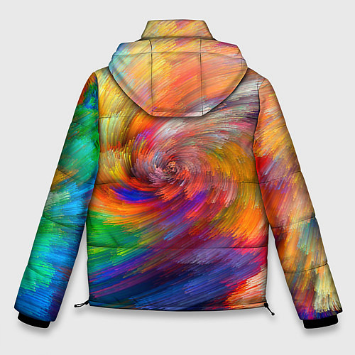 Мужская зимняя куртка MULTICOLORED SWIRLS / 3D-Светло-серый – фото 2