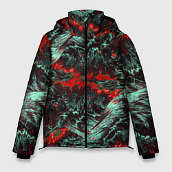 Куртка зимняя мужская Красно-Белая Вулканическая Лава, цвет: 3D-светло-серый