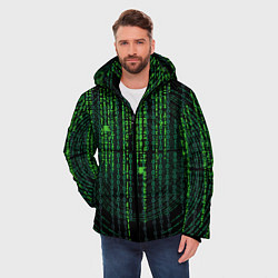 Куртка зимняя мужская Бинарная матрица, цвет: 3D-светло-серый — фото 2
