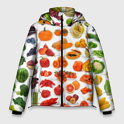 Куртка зимняя мужская VEGETABLE FRUIT ABUNDANCE, цвет: 3D-светло-серый