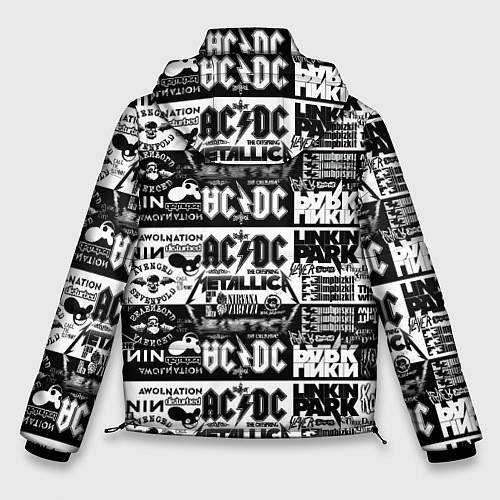 Мужская зимняя куртка THE TEXTURE OF LEGENDARY ROCK BANDS / 3D-Черный – фото 2