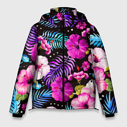 Куртка зимняя мужская Floral pattern Summer night Fashion trend, цвет: 3D-светло-серый