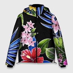 Куртка зимняя мужская Floral vanguard composition Летняя ночь Fashion tr, цвет: 3D-светло-серый