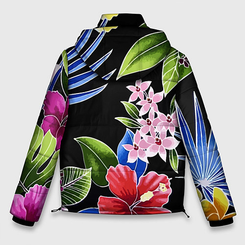 Мужская зимняя куртка Floral vanguard composition Летняя ночь Fashion tr / 3D-Красный – фото 2