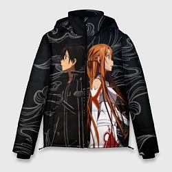 Куртка зимняя мужская Кирито и Асуна - Sword Art Online, цвет: 3D-красный