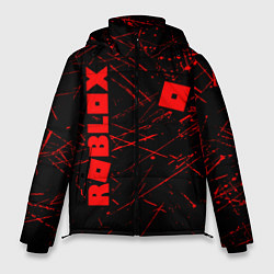 Куртка зимняя мужская ROBLOX красный логотип, цвет: 3D-светло-серый
