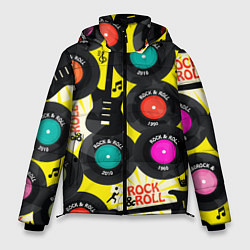 Куртка зимняя мужская ROCKNROLL VINYL RECORDS, цвет: 3D-черный
