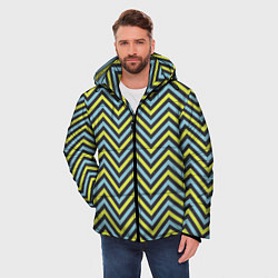 Куртка зимняя мужская Ретро Зигзаг, цвет: 3D-светло-серый — фото 2