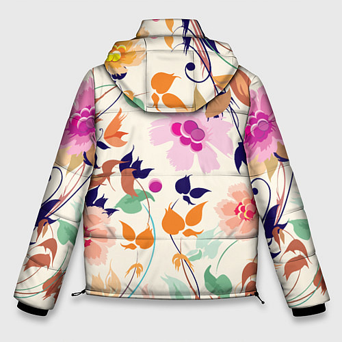 Мужская зимняя куртка Summer floral pattern / 3D-Светло-серый – фото 2