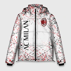 Куртка зимняя мужская Ac milan logo, цвет: 3D-черный