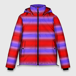 Куртка зимняя мужская Striped pattern мягкие размытые полосы красные фио, цвет: 3D-красный