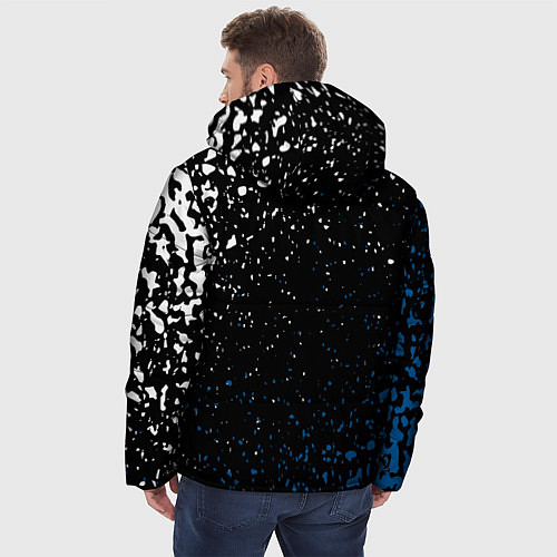 Мужская зимняя куртка Psg брызги красок / 3D-Светло-серый – фото 4