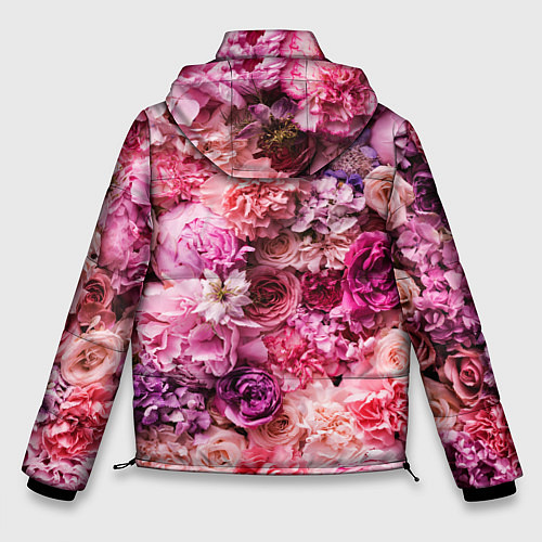 Мужская зимняя куртка BOUQUET OF VARIOUS FLOWERS / 3D-Светло-серый – фото 2
