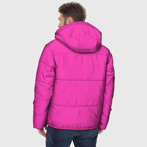 Мужская зимняя куртка Яркий розовый из фильма Барби / 3D-Светло-серый – фото 4