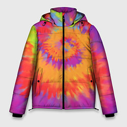 Куртка зимняя мужская Тай дай в радуге, цвет: 3D-светло-серый