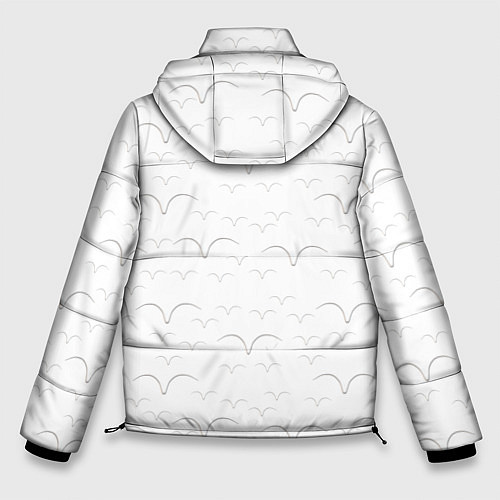 Мужская зимняя куртка Белые чайкив полете / 3D-Черный – фото 2